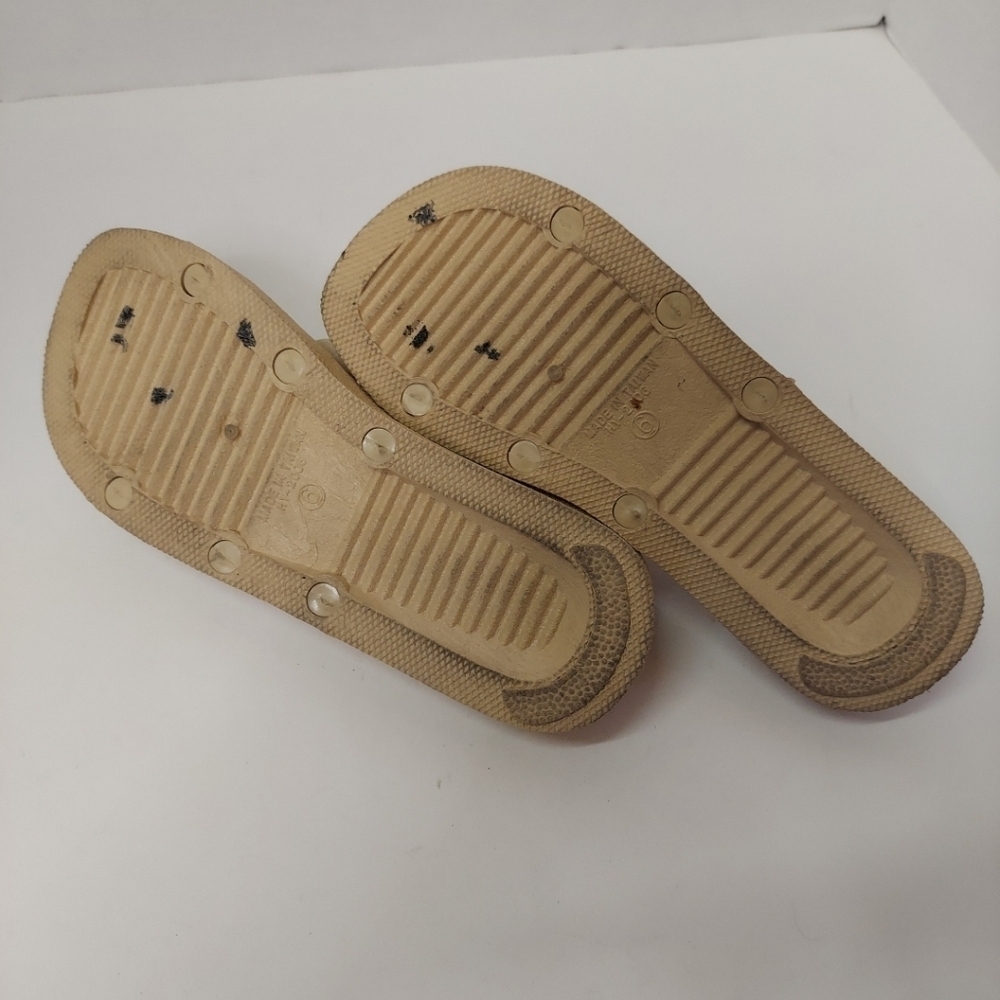 Grandco Sandals Slide Bling Color Beads Boho Dressy Flip Flops Beach Pool Sz 6 - Picture 9 of 10